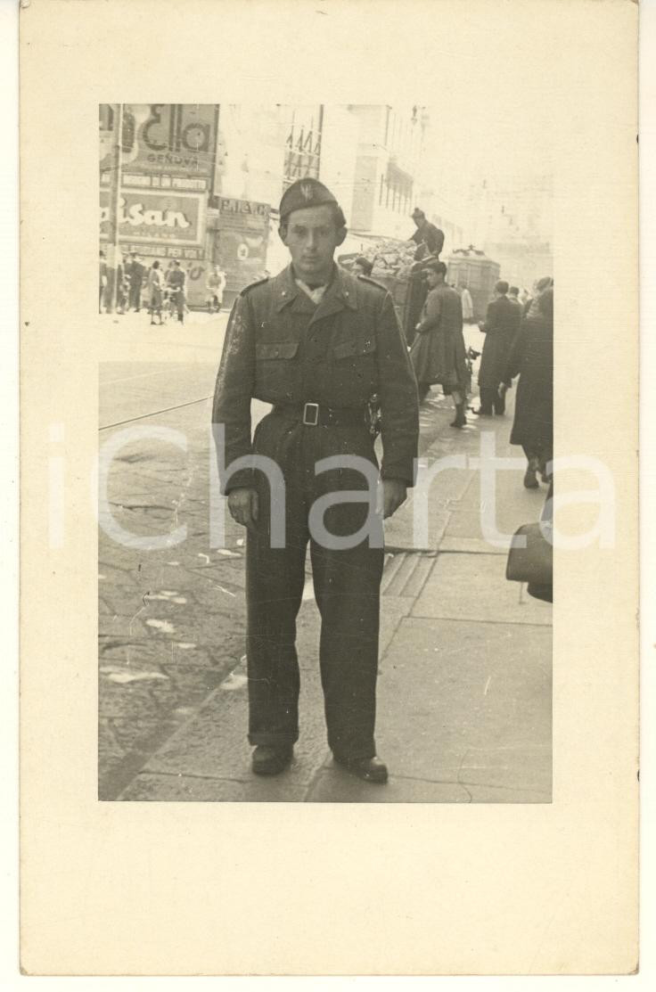 Fotografia d epoca originale 1945 ca MILANO ? Ufficiale RSI  Ritratto  Fotografia 9x14 cm 1 1