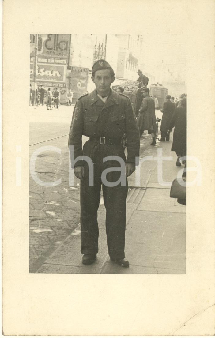 Fotografia d epoca originale 1945 ca MILANO ? Ufficiale RSI  Ritratto  Fotografia 9x14 cm 2 1