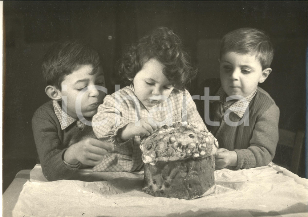 Fotografia d epoca originale 1950 ca ITALIA Panettone MOTTA  Campagna pubblicitaria con bambini Foto 4 1