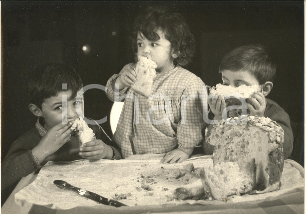 Fotografia d epoca originale 1950 ca ITALIA Panettone MOTTA  Campagna pubblicitaria con bambini Foto 5 1