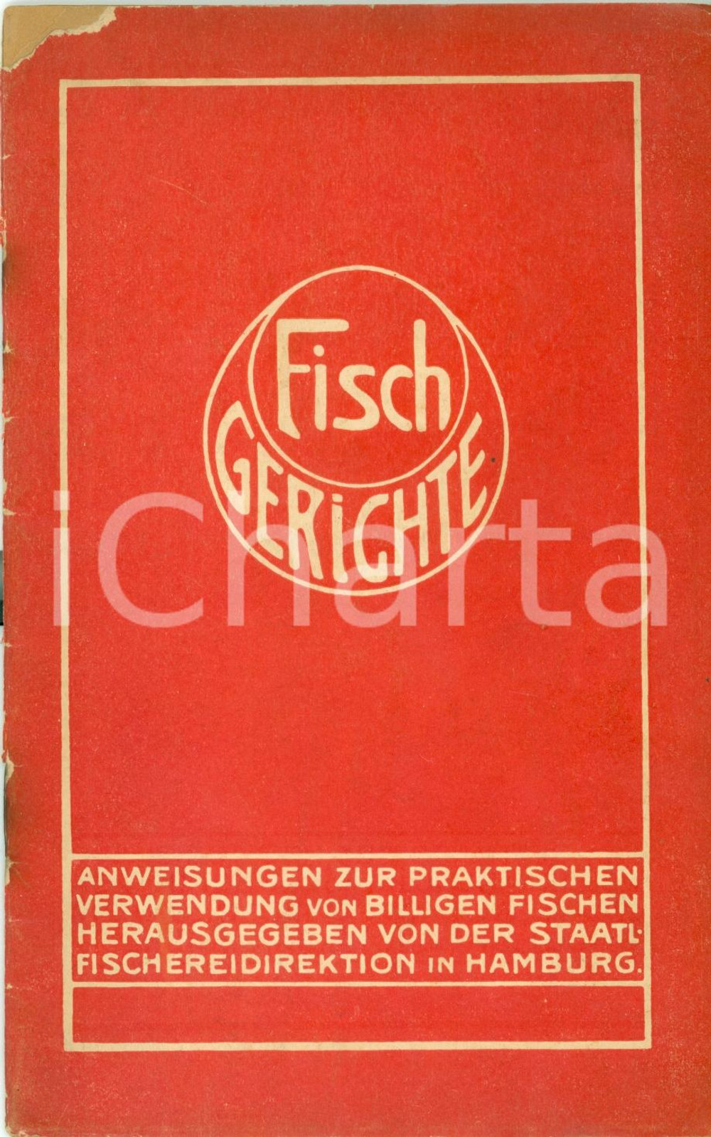 Libro, pubblicazione d epoca 1927 HAMBURG Fischgerichte Rezepte See und Flussfische 1