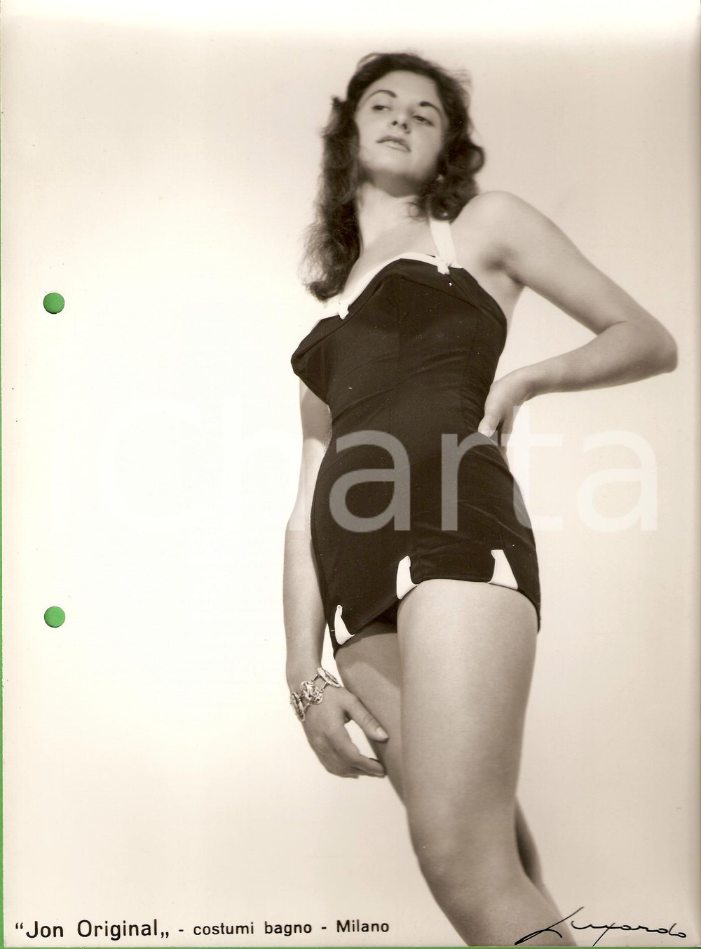 Fotografia d epoca originale 1960 ca MILANO Costumi bagno JON ORIGINAL Modella bracciale Foto MODA VINTAGE 1 1