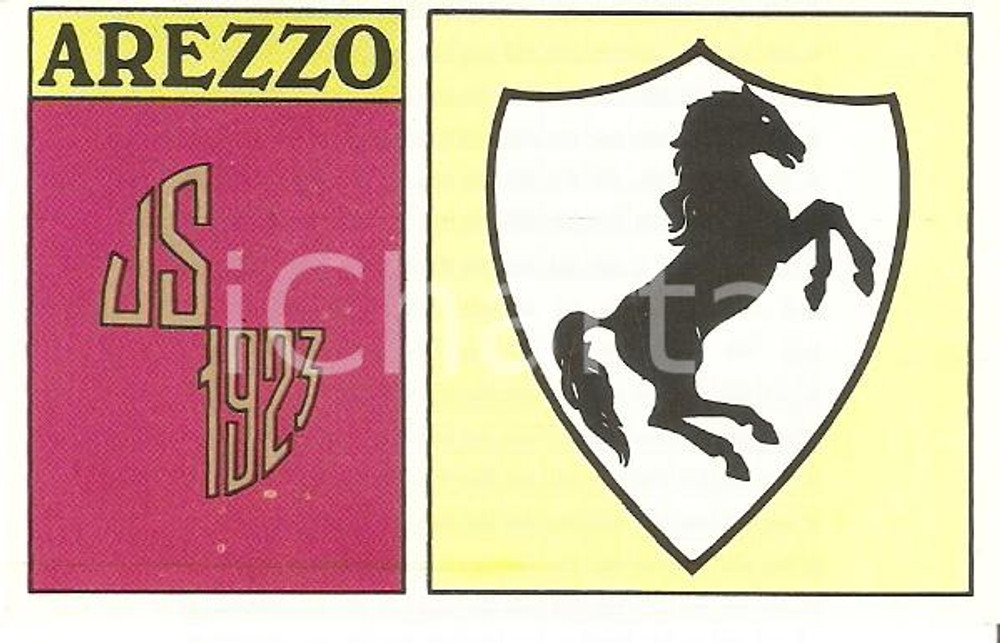 Oggetto da collezione cartaceo PANINI CALCIATORI 1971  1972 Stemma US AREZZO Figurina n. 34 1