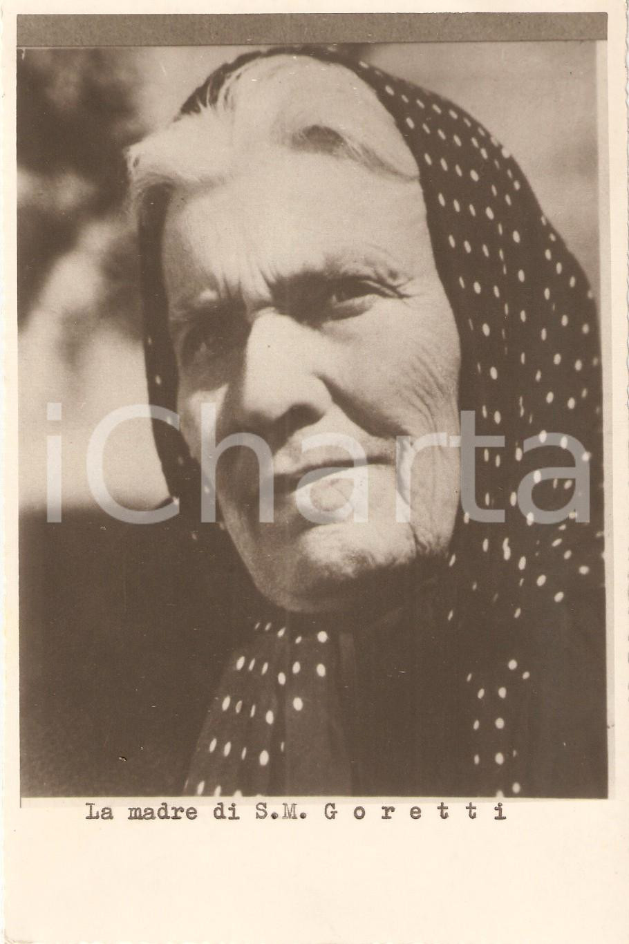 Fotografia d epoca originale 1950 ca NETTUNO RM Assunta CARLINI madre di Santa Maria GORETTI Foto VENTRESCA 1