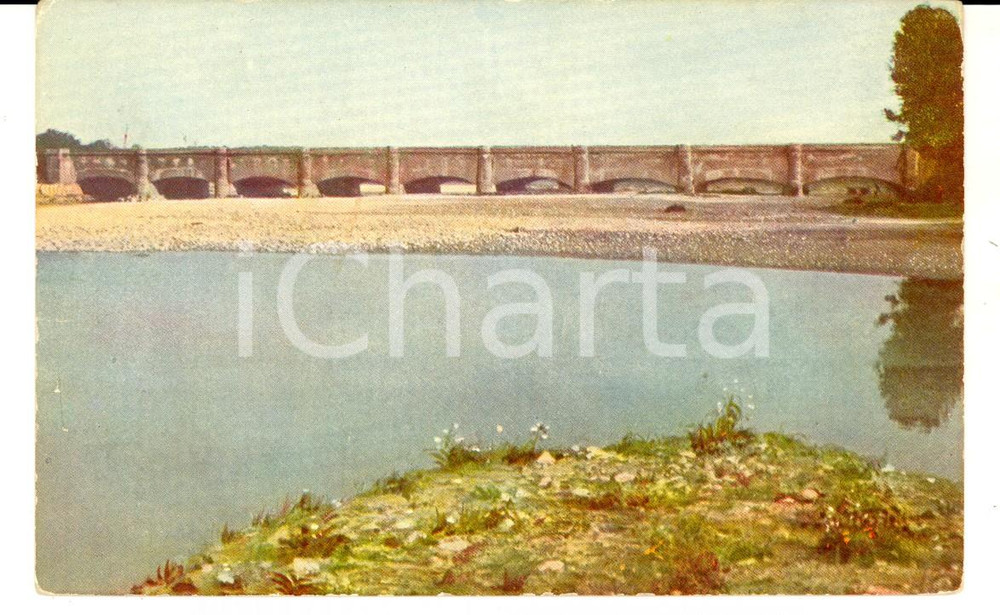 Cartolina originale da collezione 1930 Beni REGIO DEMANIO Grande Canale CAVOUR Ponte su DORA BALTEA Cartolina 1