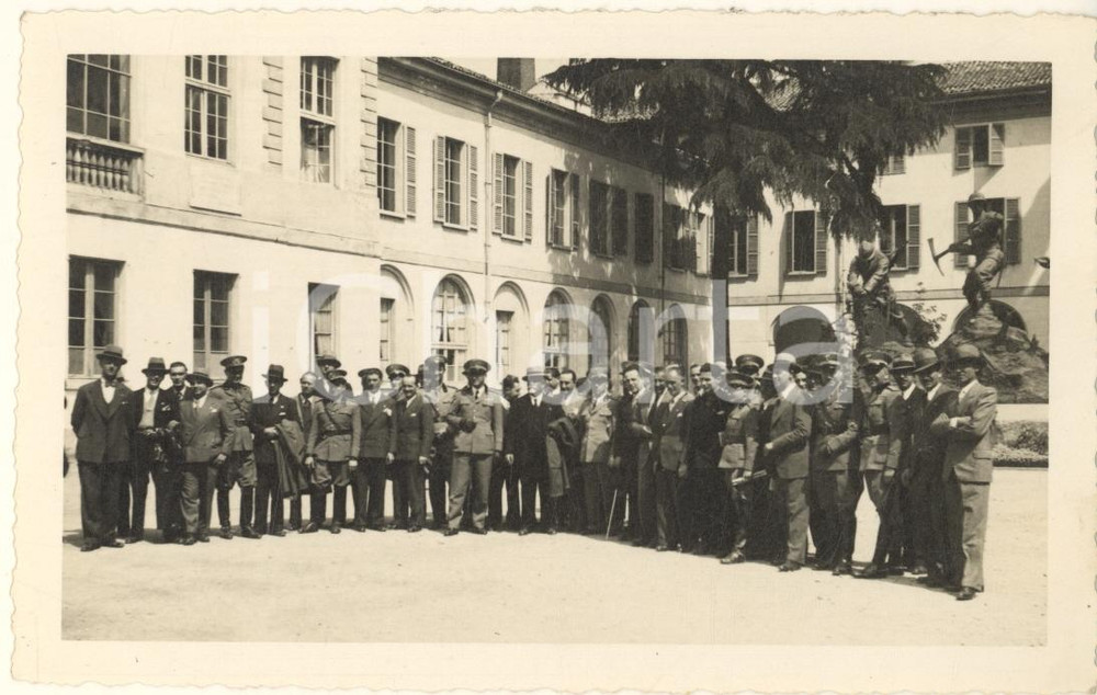Fotografia d epoca originale 1935 PAVIA Corso addestramento Ufficiali Genio  Visita ufficiali Milano Foto 1 1