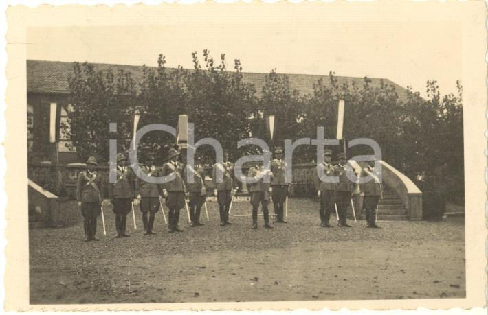 Fotografia d epoca originale 1934 NOVARA Caserma 17° Regg. Artiglieria  Cerimonia IV Novembre Foto 9x6 cm 1