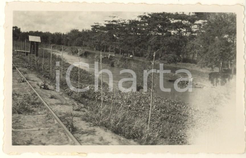 Fotografia d epoca originale 1936 AOI VILLABRUZZI SOMALIA Indigeni al lavoro  Uebi Scebeli Foto 9x6 cm 1
