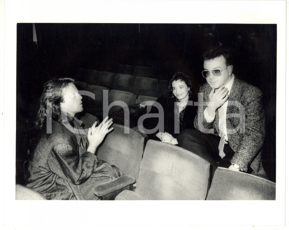 1987 SANREMO Umberto TOZZI Enrico RUGGERI Laura FERRATO *Foto (2) Fotografia di agenzia. CONDIZIONI: FAIR (bassa qualit&agrave; di stampa)FORMATO: 25x20 cm  originale e autentica 1