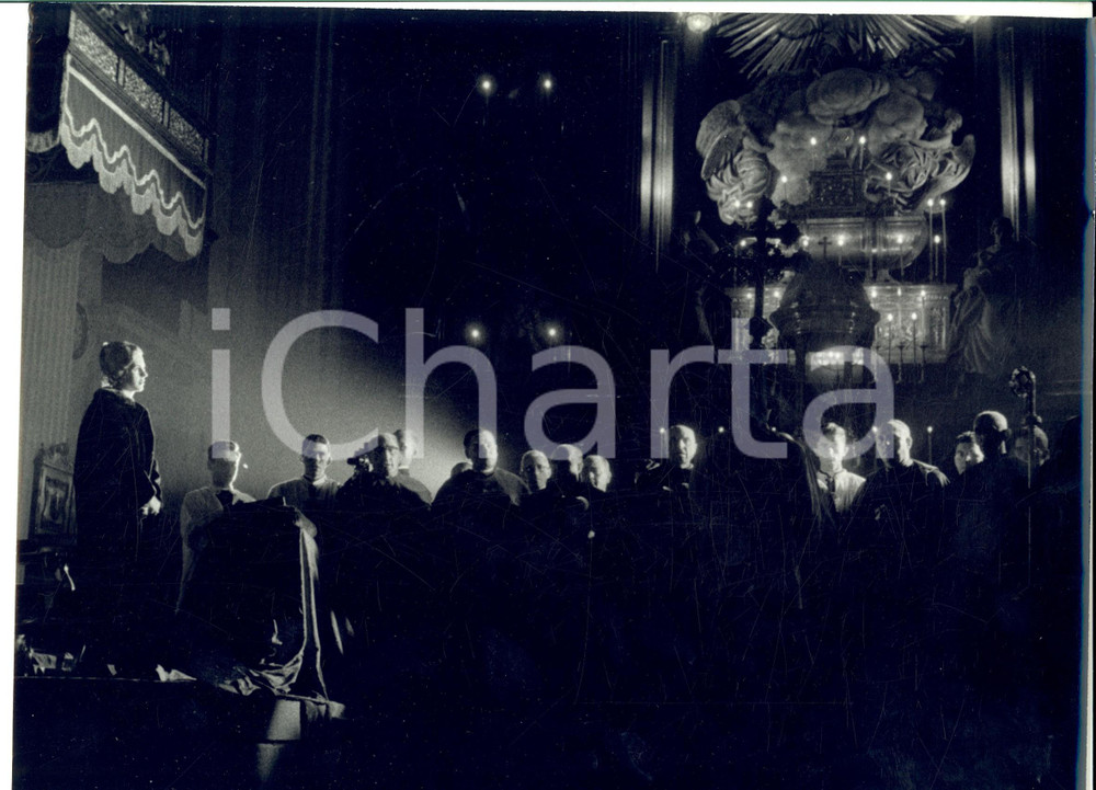 Fotografia d epoca originale 1960 MADRID Chiesa di SAN ISIDRO Fabiola MORA Y ARAGON durante il Te Deum 5 1