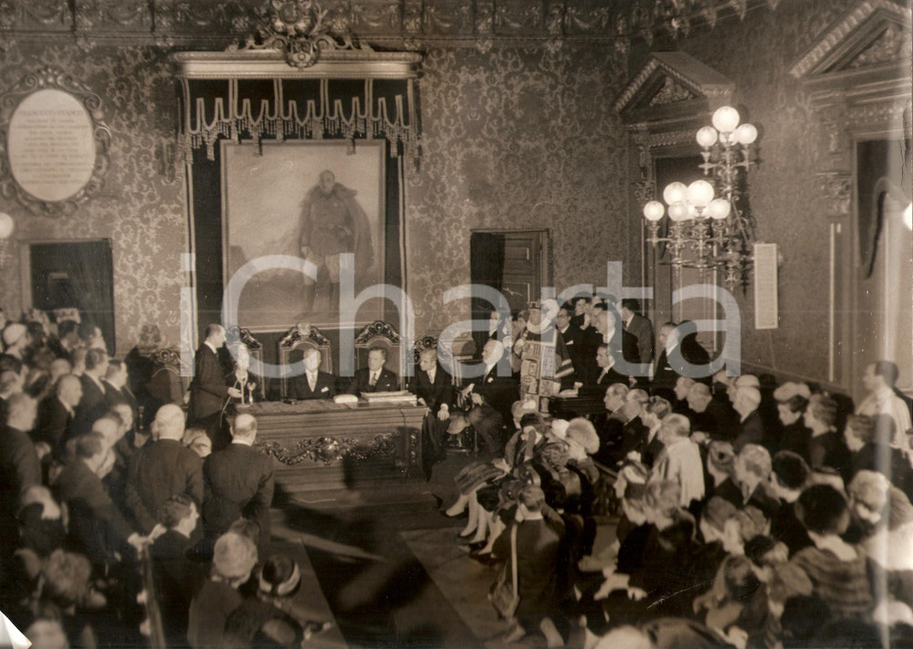 Fotografia d epoca originale 1960 MADRID Fabiola MORA Y ARAGON nominata protettrice dei nobili della città 3 1