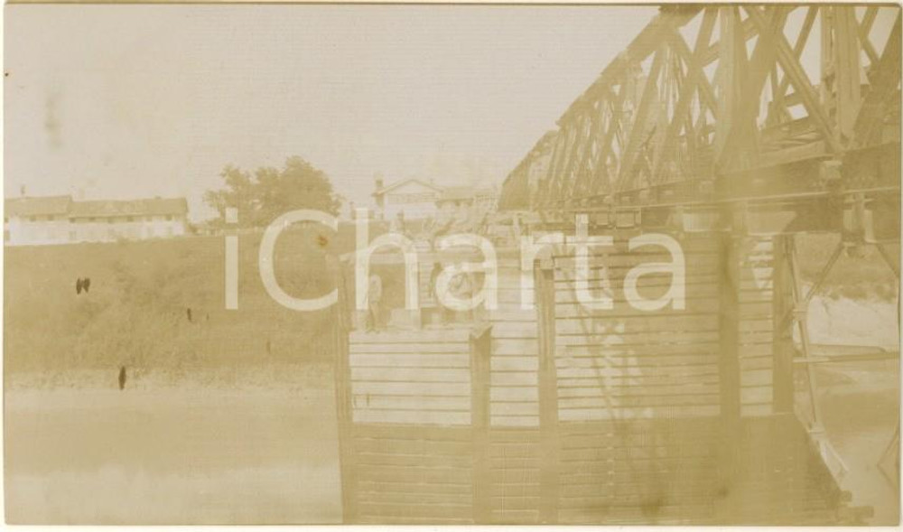 1910 ca PAVIA Costruzione Ponte della Becca - Foto RARA ANIMATA 11x6 (6) Fotografia originale d'epoca. CONDIZIONI:FAIR/discreto lievi macchieFORMATO: 11x6 originale e autentica 1