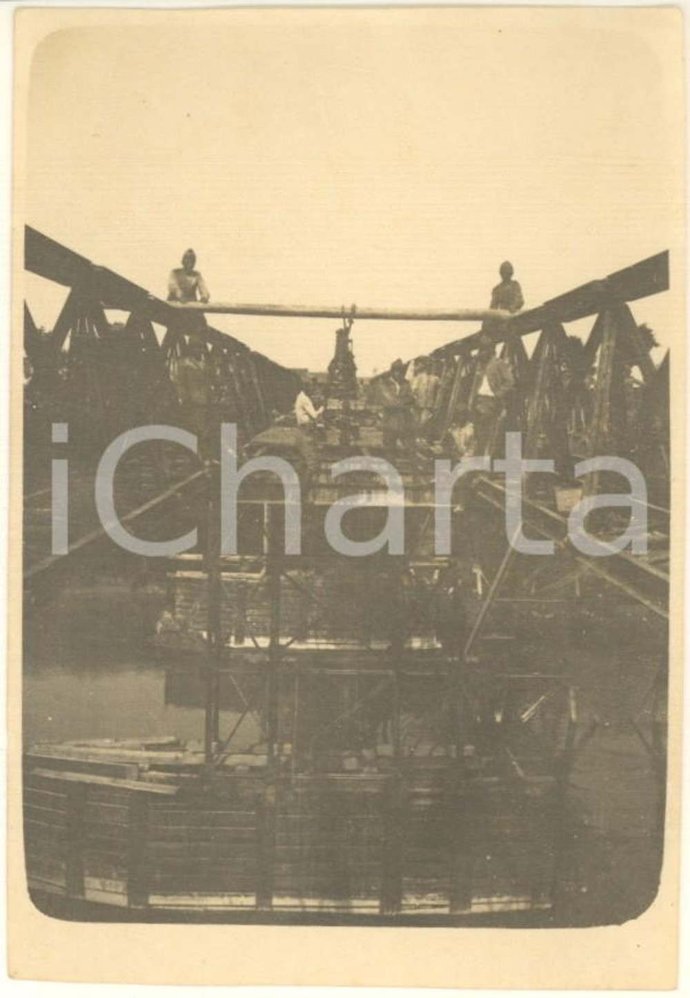 1910 ca PAVIA Costruzione Ponte della Becca - Foto RARA ANIMATA 8x11 (7) Fotografia originale d'epoca. CONDIZIONI:FAIR/discreto lievi macchieFORMATO: 8x11 cm originale e autentica 1