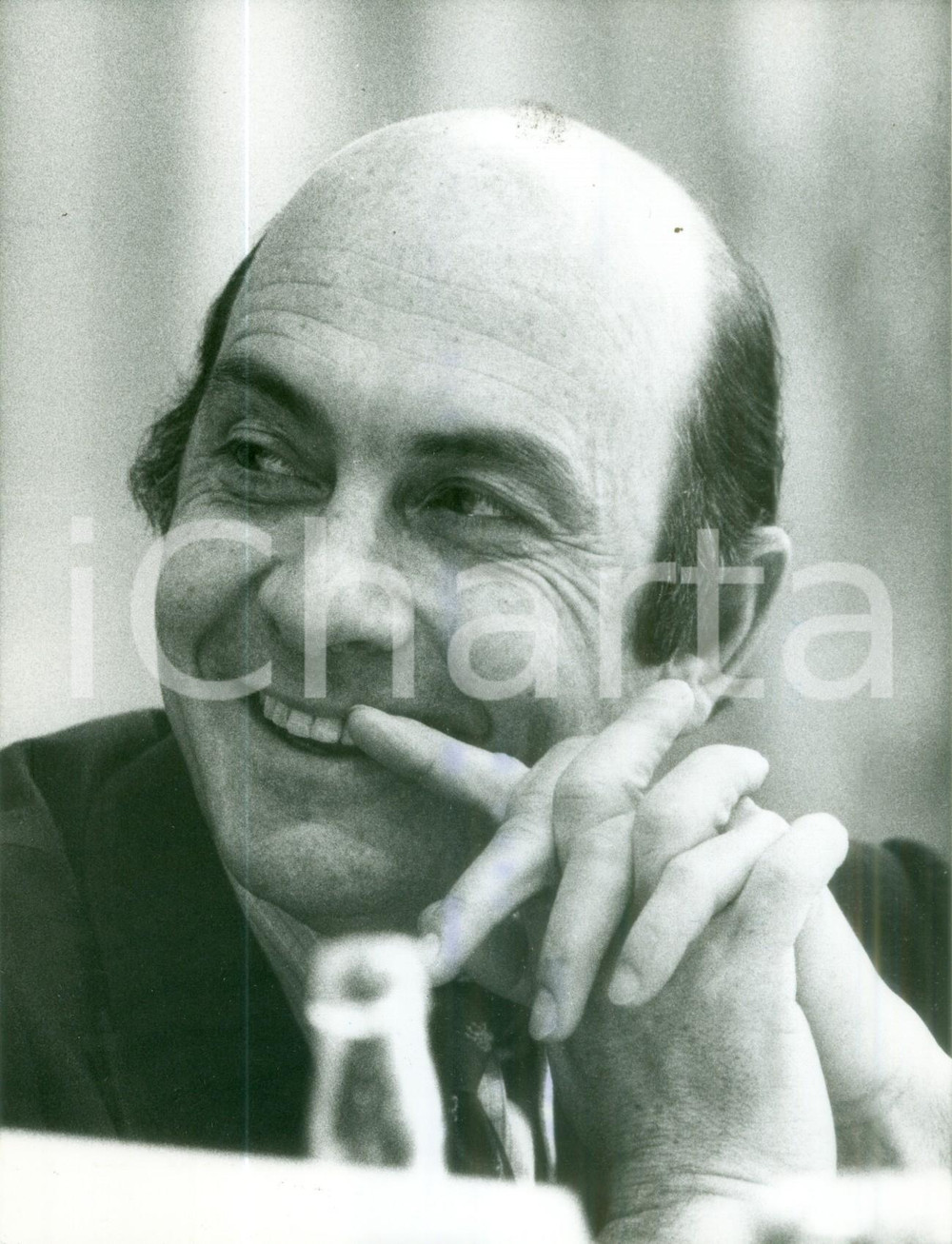 Fotografia d epoca originale 1980 BONN Politico Manfred WORNER esperto militare CDU  Fotografia 1