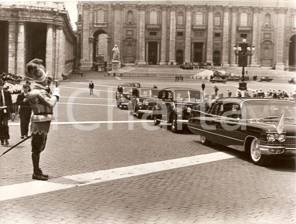 Fotografia d epoca originale 1961 ROMA Il corteo di re Baldovino del BELGIO in visita ufficiale Foto 2 1