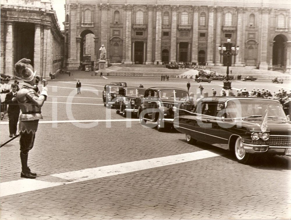 Fotografia d epoca originale 1961 ROMA Il corteo di re Baldovino del BELGIO in visita ufficiale Foto 3 1