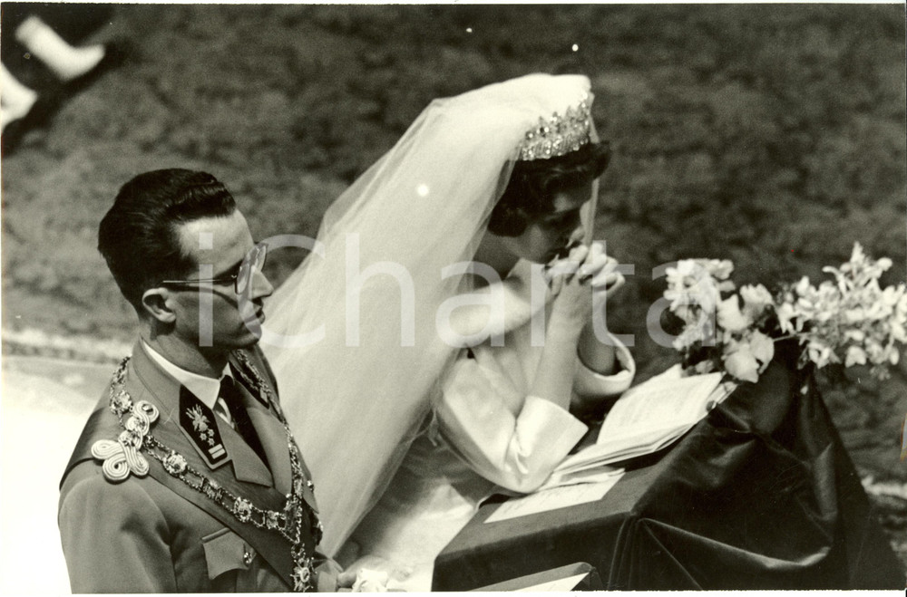 Fotografia d epoca originale 1960 BRUXELLES Re BALDOVINO del BELGIO e regina Fabiola sposi Foto 4 1