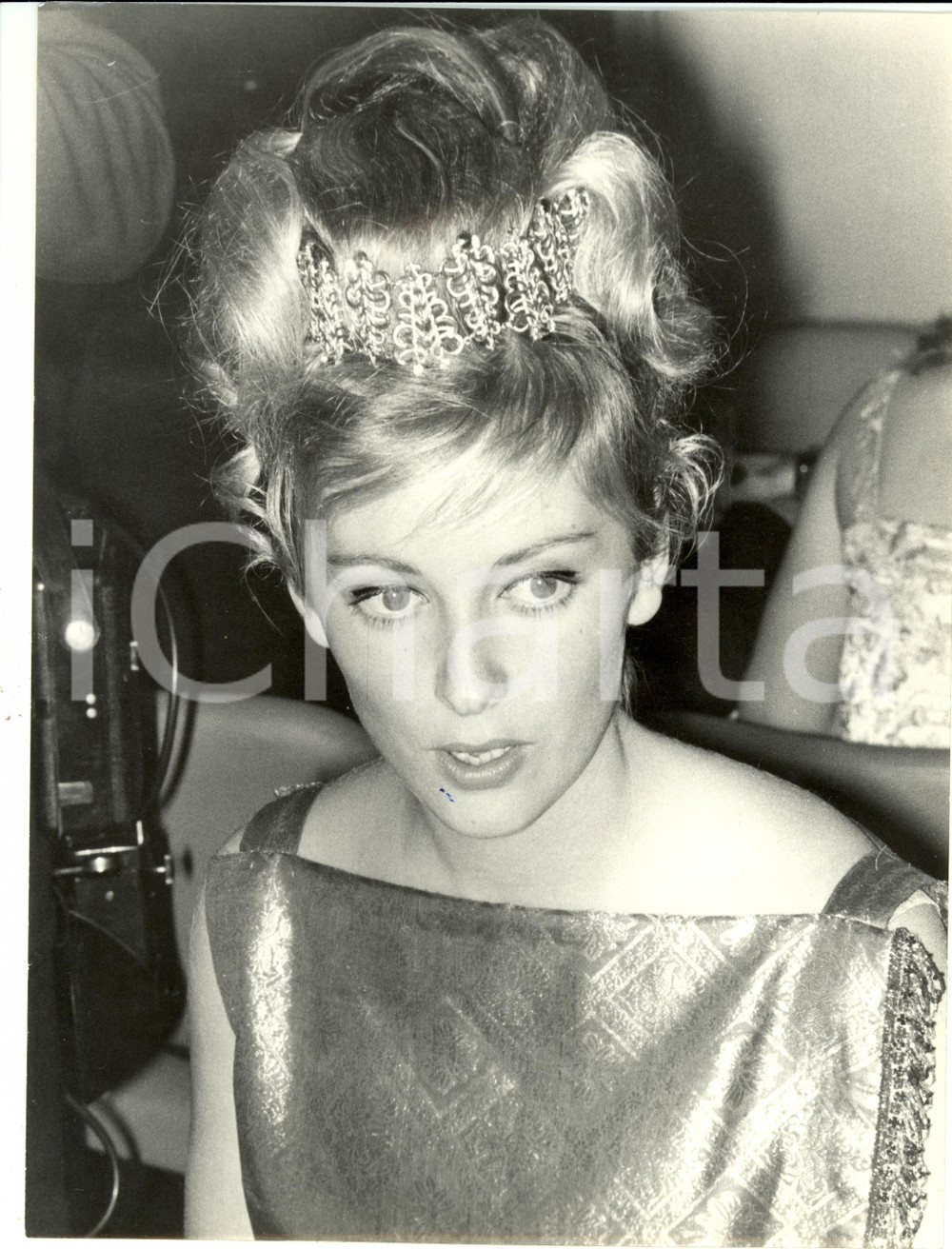 Fotografia d epoca originale 1960 ca BELGIO Principessa Paola Ruffo di Calabria con coroncina Foto 3 1