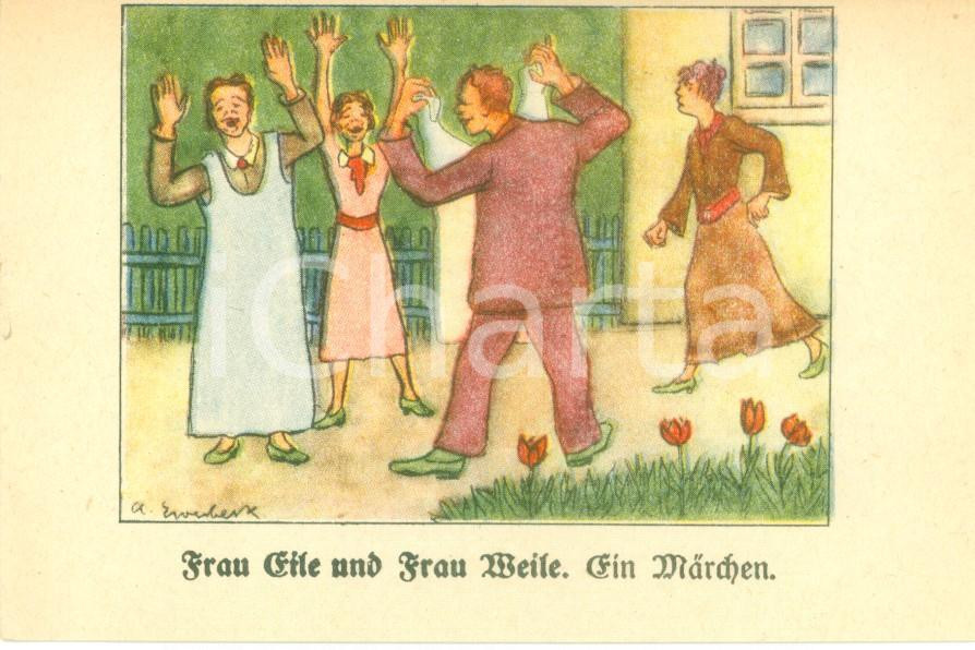 Materiale pubblicitario d’epoca 1930 ca BAD SALZUFLEN Hoffmann s Stärkefabriken Frau Eile und Frau Weise 2 1