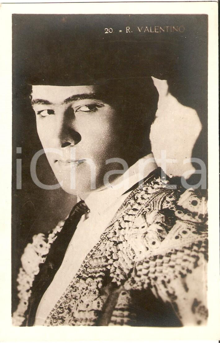Cartolina originale da collezione 1925 ca CINEMA Attore Rodolfo VALENTINO in costume da torero Cartolina FP NV 1