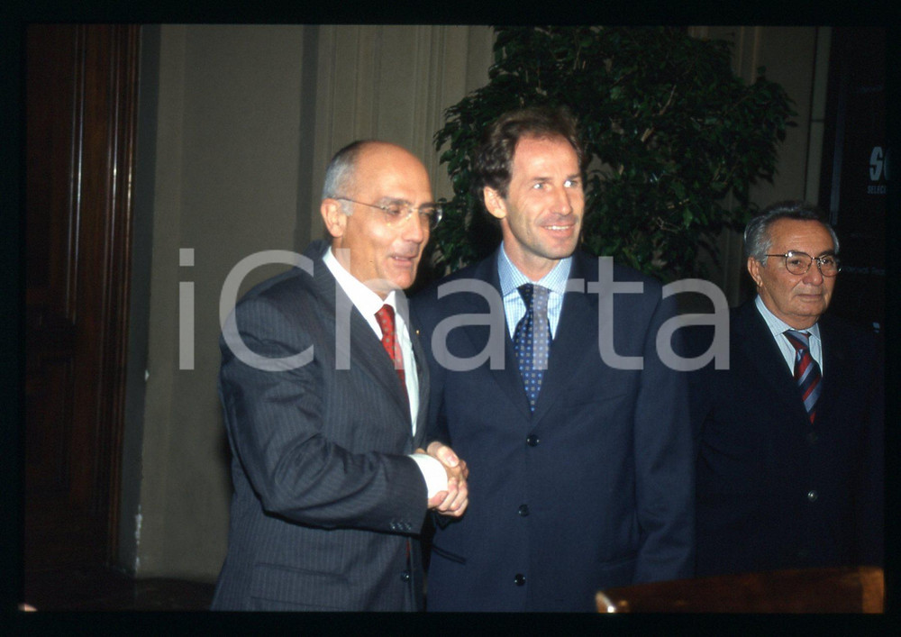 Fotografia d epoca originale 1990 MILANO Franco BARESI Gabriele ALBERTINI Candido CANNAVÒ 35mm VINTAGE SLIDE 1