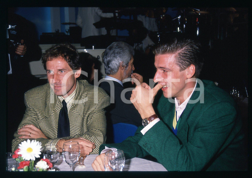 Fotografia d epoca originale 1989 CAMPIONE D ITALIA Franco BARESI e Nicola BERTI 35mm VINTAGE SLIDE 3 1