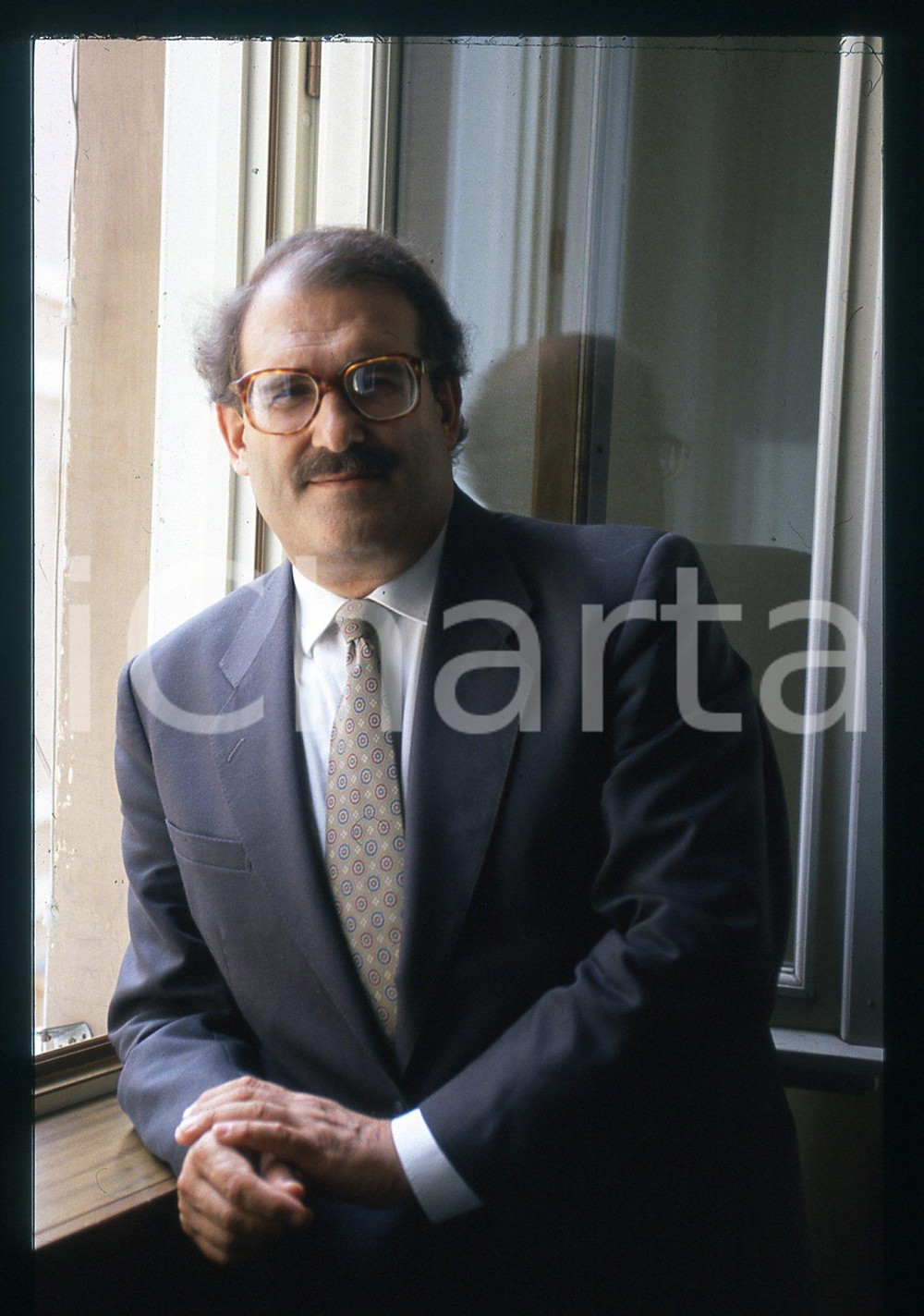 Fotografia d epoca originale 1990 ca MILANO  FINANZA  Bruno LOSITO 35mm VINTAGE SLIDE 1