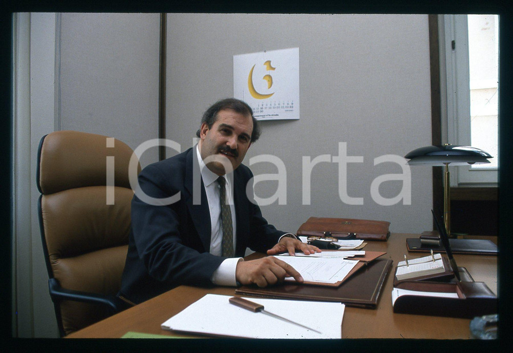 Fotografia d epoca originale 1990 ca MILANO  FINANZA  Bruno LOSITO 35mm VINTAGE SLIDE 12 1