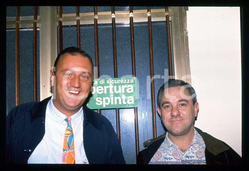 Fotografia d epoca originale 1988 MUSICA  LOS MARINEROS Bruno CHELI Tony REALE 35mm VINTAGE SLIDE 1