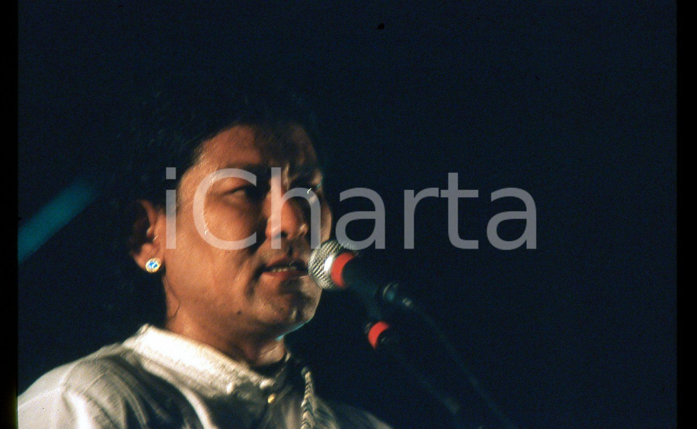 Fotografia d epoca originale 1990 ca Milano  LOTEN NAMLING in concerto 35mm VINTAGE SLIDE 2 1