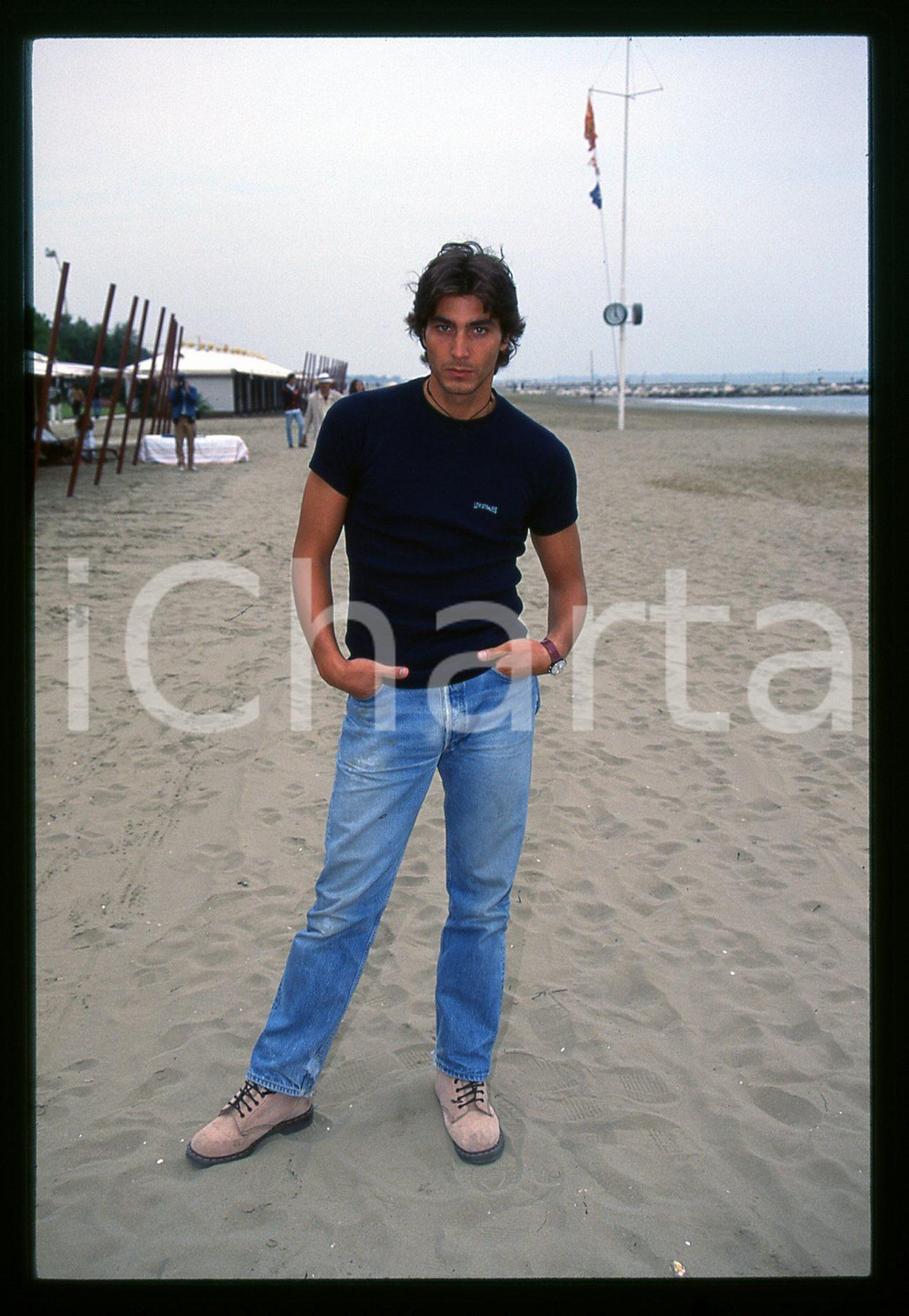 Fotografia d epoca originale 1995 ca Daniele LIOTTI al Festival Cinema di VENEZIA 35mm VINTAGE SLIDE 12 1