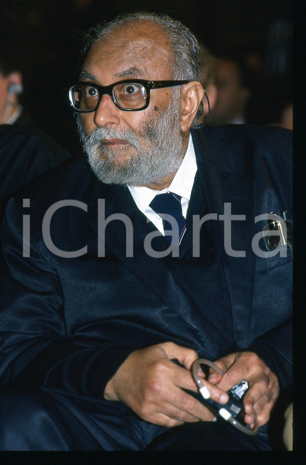 Fotografia d epoca originale 1992 TRIESTE Abdus SALAM Ritratto del Premio NOBEL 35mm VINTAGE SLIDE 4 1