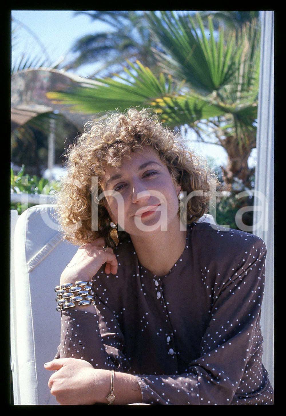 Fotografia d epoca originale 1983 VENEZIA Monica SCATTINI alla Mostra del Cinema 35mm VINTAGE SLIDE 3 1
