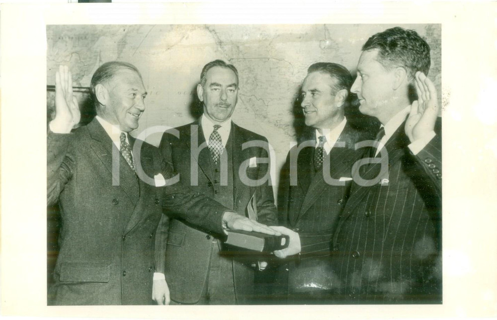 Fotografia d epoca originale 1947 GRAN BRETAGNA Lewis S. DOUGLAS nuovo ambasciatore degli STATI UNITI Foto 1