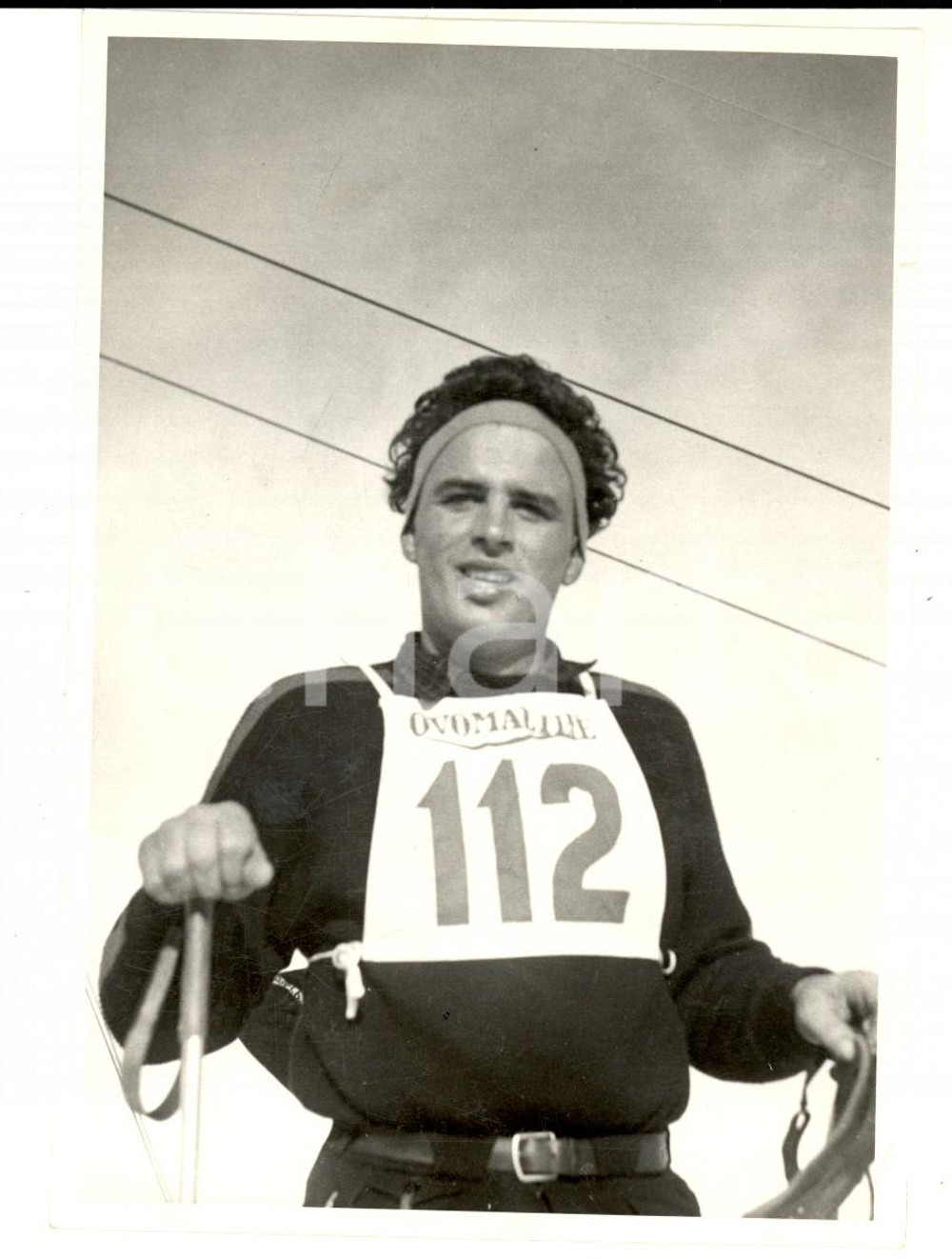 Fotografia d epoca originale 1950 ca SWITZERLAND Campionati SCI ALPINO Raymond FELLAY Foto 2 1