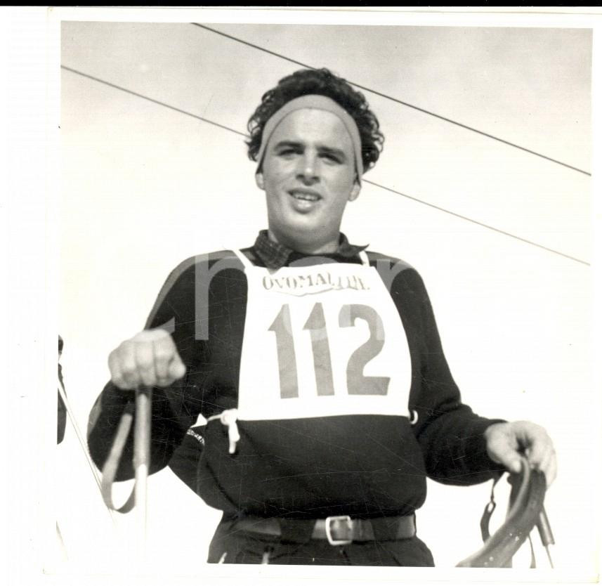 Fotografia d epoca originale 1950 ca SWITZERLAND Campionati SCI ALPINO Raymond FELLAY Foto 3 1