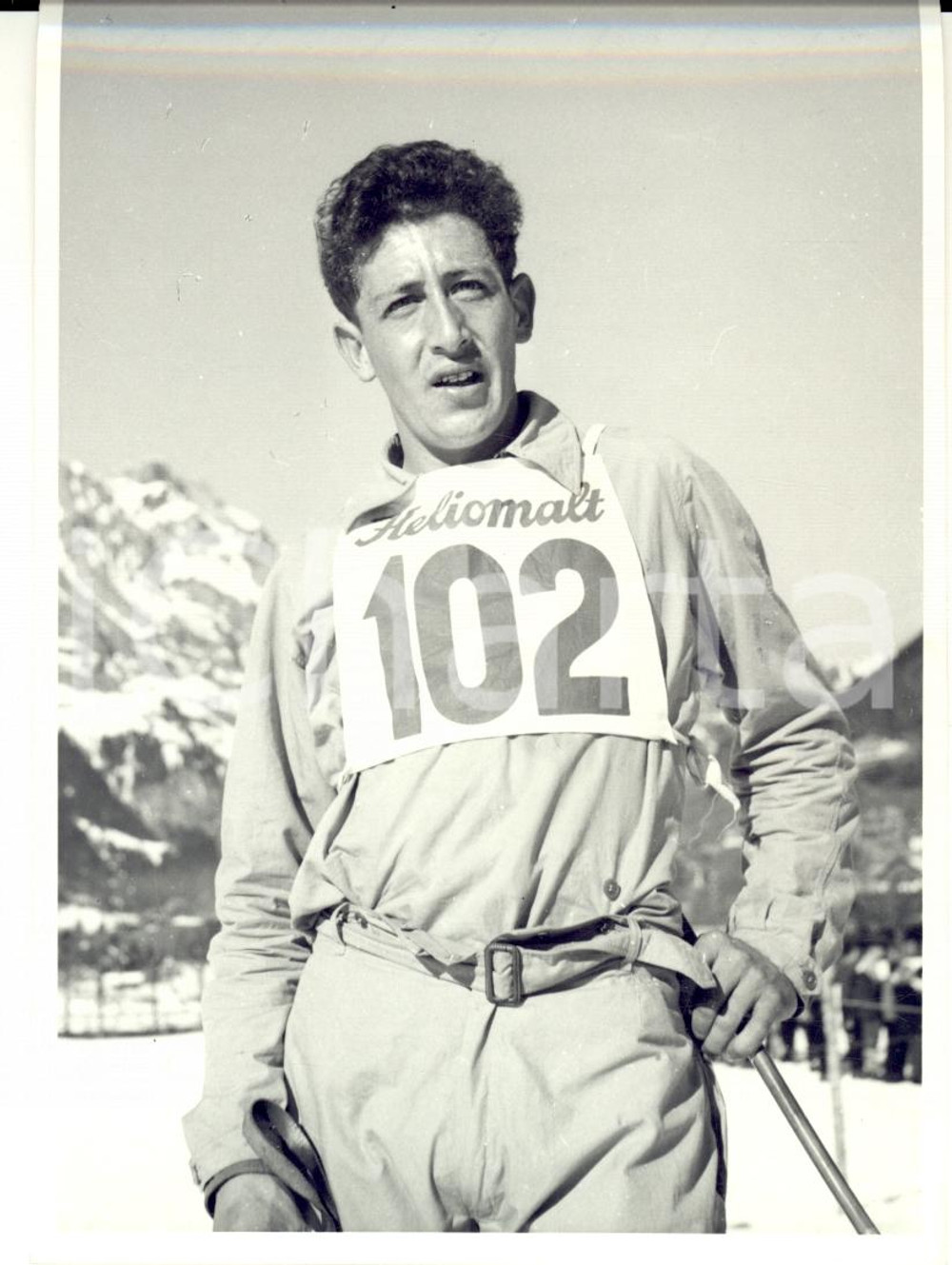 Fotografia d epoca originale 1950 ca SWITZERLAND Campionati SCI ALPINO Konrad HISCHIER Foto 3 1