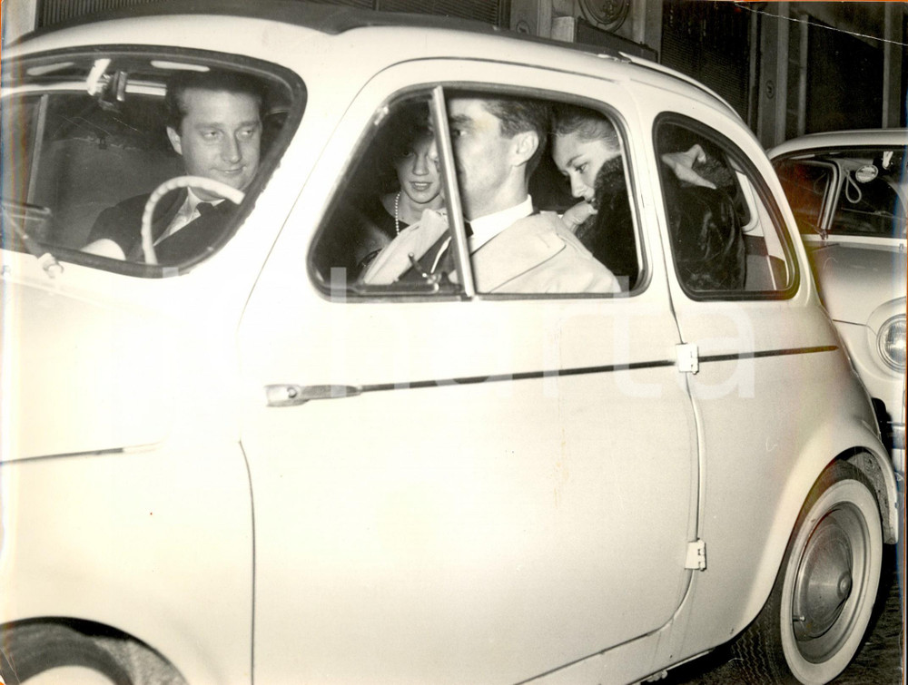 Fotografia d epoca originale 1960 ca ROMA Alberto e Paola di LIEGI, Antonello RUFFO e Rosa TASCA D ALMERITA 1