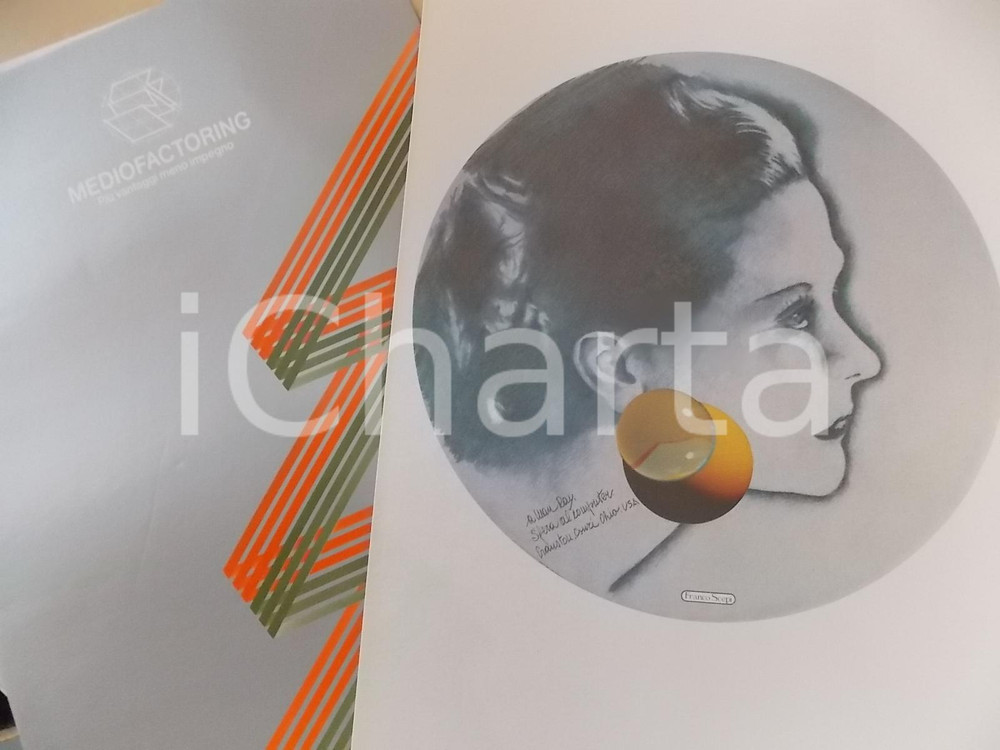 Opera d’arte autentica 1985 FRANCO SCLEPI Sfera al computer Litografia su cartaseta MEDIOFACTORING 2 1