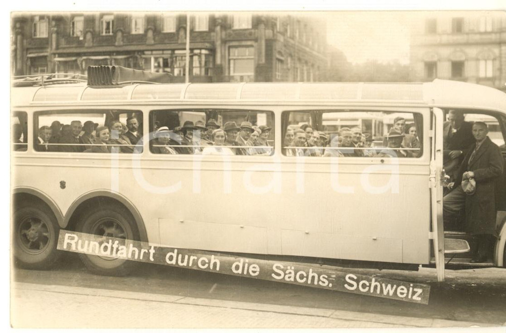 Fotografia d epoca originale 1936 TOURISM  SWITZERLAND  Rundfahrt durch die Sächsische Schweiz  Photo 1