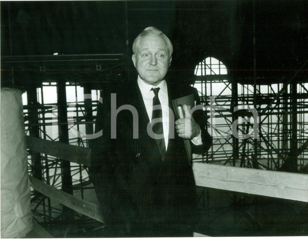 Fotografia d epoca originale 1989 BONN Ministro Oscar SCHNEIDER cantiere Hotel PETERSBERG Fotografia 1