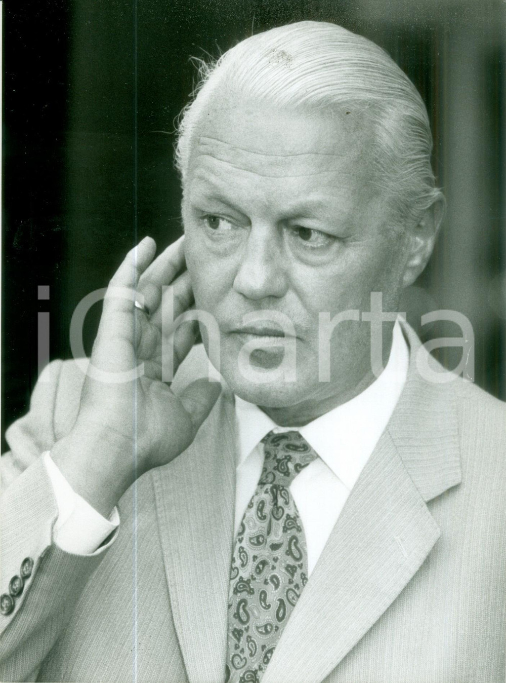 Fotografia d epoca originale 1988 BONN Gerhard STOLTENBERG Ministro delle Finanze Fotografia 2 1