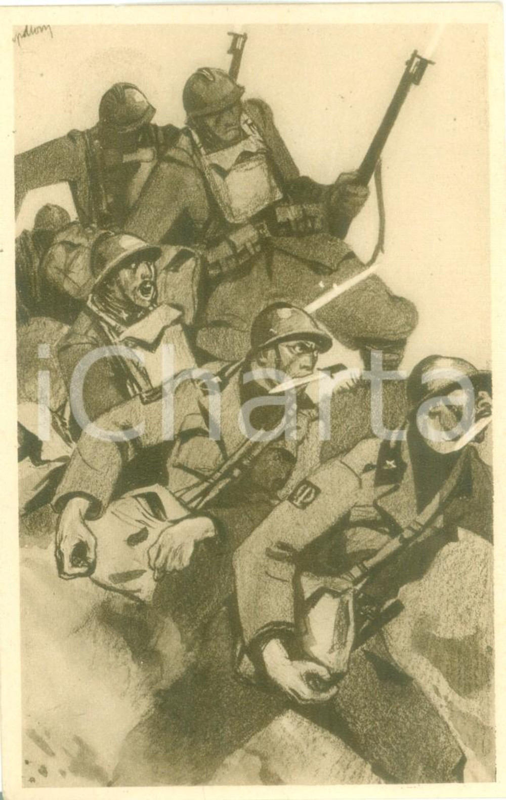 Cartolina originale da collezione 1928 X ANNUALE VITTORIA Associazione Nazionale Combattenti Cartolina FP 1