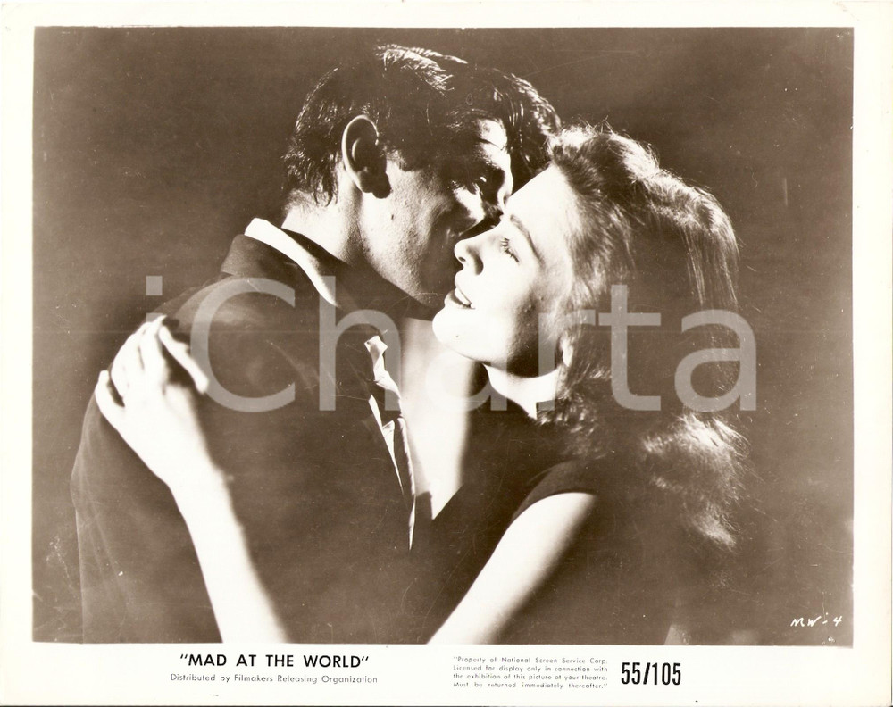 Fotografia d epoca originale 1955 MAD AT THE WORLD Karen SHARPE Keefe BRASSELLE Bacio Regia Harry ESSEX Foto 1