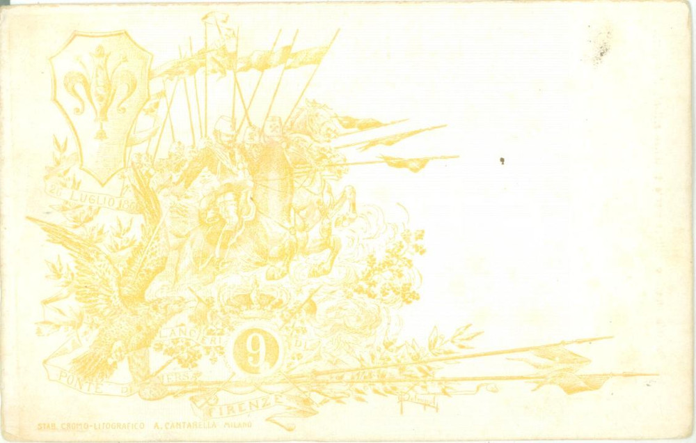 Cartolina originale da collezione 1900 ca FIRENZE 9° Lancieri di PONTE DI VERSA Cartolina reggimentale FP NV 1