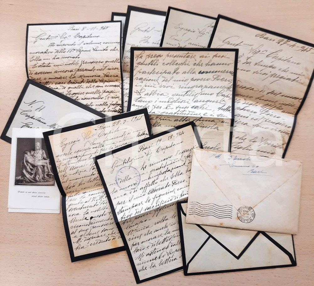 Manoscritto, lettera originale 194445 BARI Tina BARILE madre ten. Piero D ERCOLE caduto  Lotto 11 lettere 1