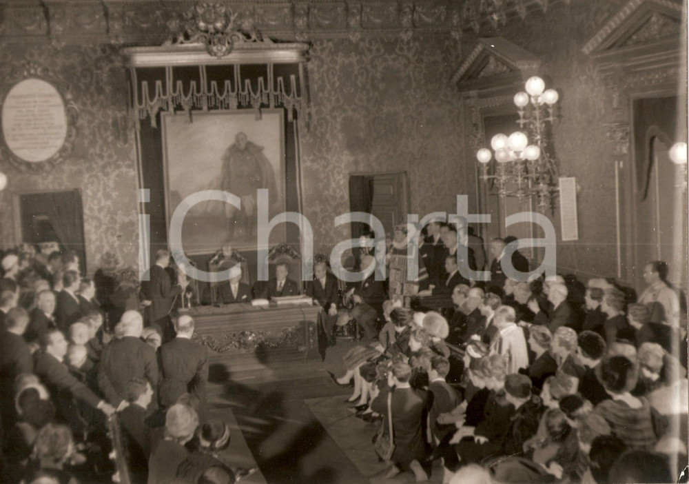 Fotografia d epoca originale 1960 MADRID Fabiola MORA Y ARAGON nominata protettrice dei nobili della città 4 1