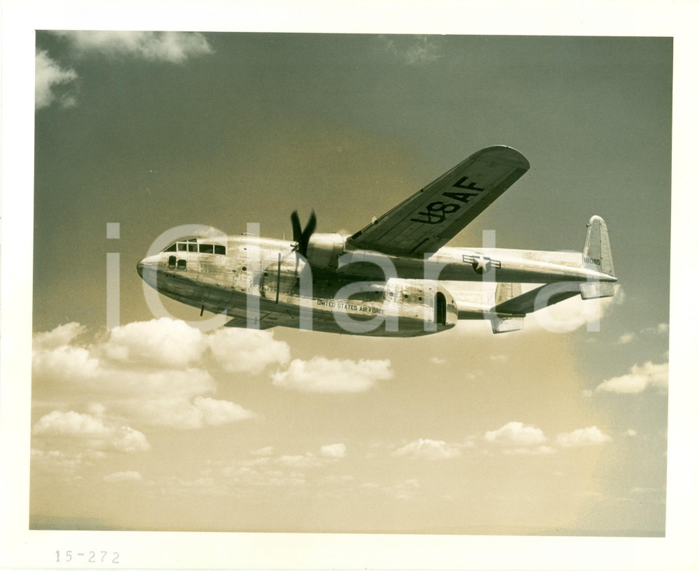 Fotografia d epoca originale 1950 circa Hagerstown USAF Fairchild C119 Flying Boxcar 2 1
