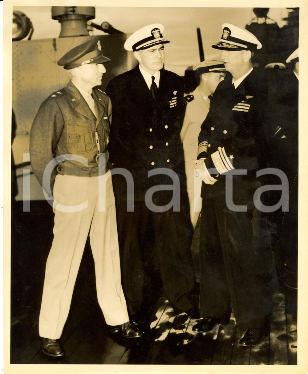 Fotografia d epoca originale 1950 ca USA Matthias GARDNER Admiral of the UNITED STATES NAVY Photograph 1