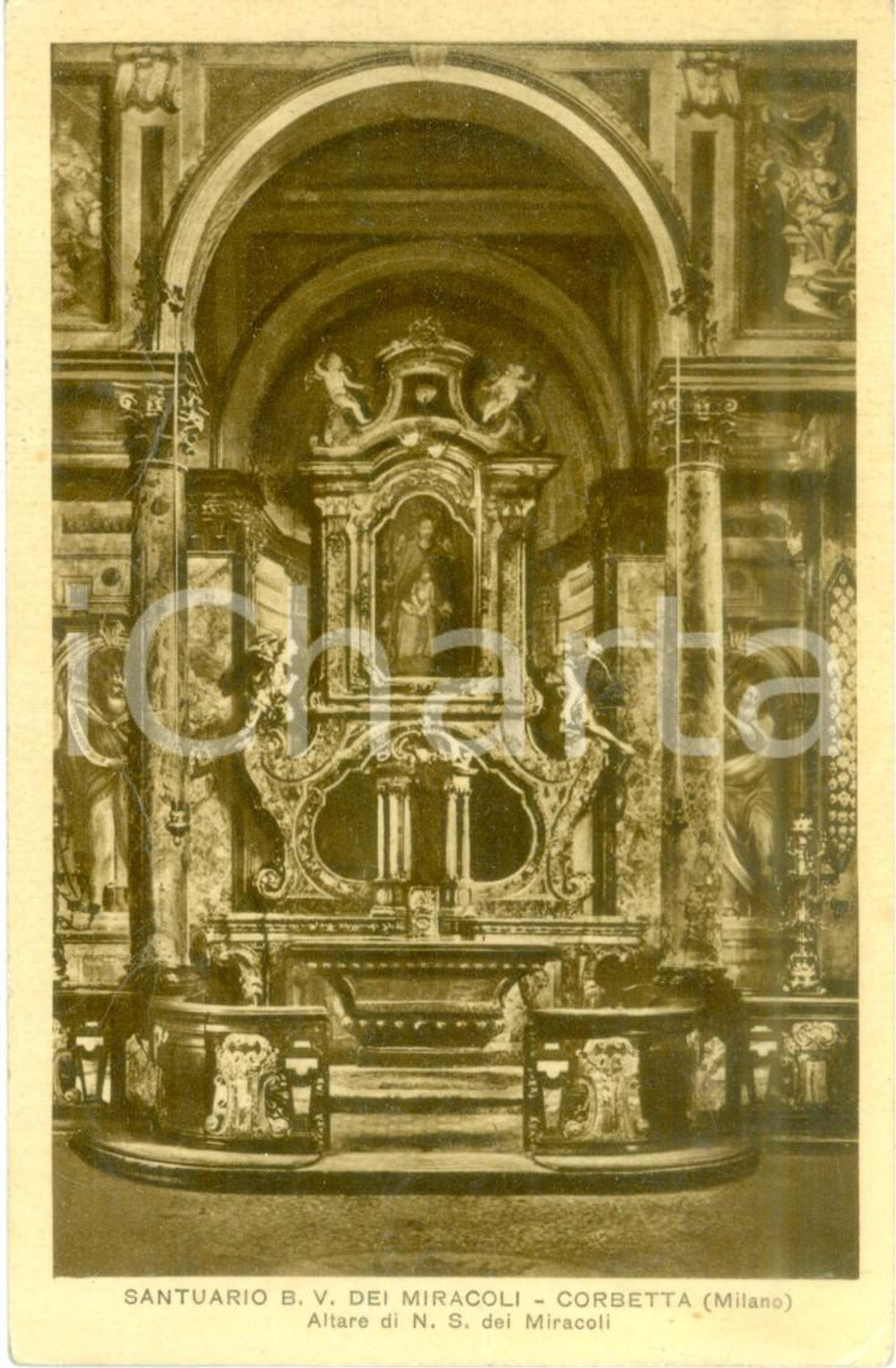 Cartolina originale da collezione 1940 ca CORBETTA MI Santuario Beata Vergine dei Miracoli Cartolina FP NV 1